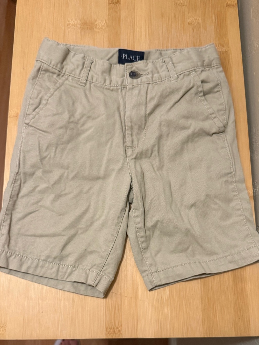 Place Boys Khaki Flat-Front Shorts